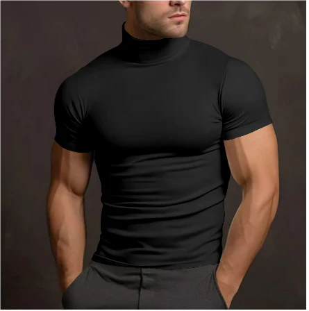 Brayan | Herren Rollkragen Freizeit T-Shirt | Tailliert - Image 5