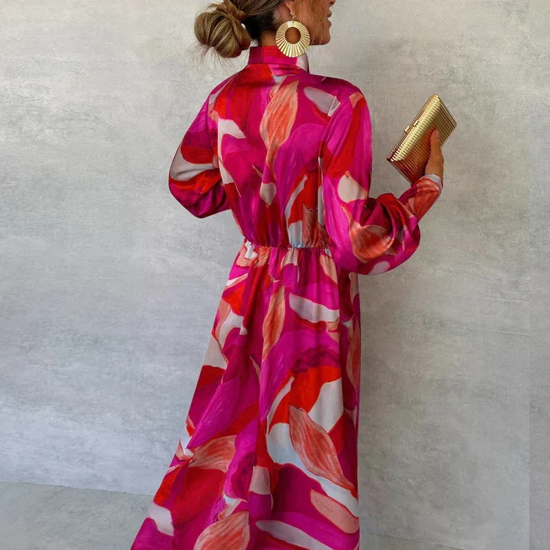 Damen Wickelkleid Mit Blumenmuster | Maxi - Image 4