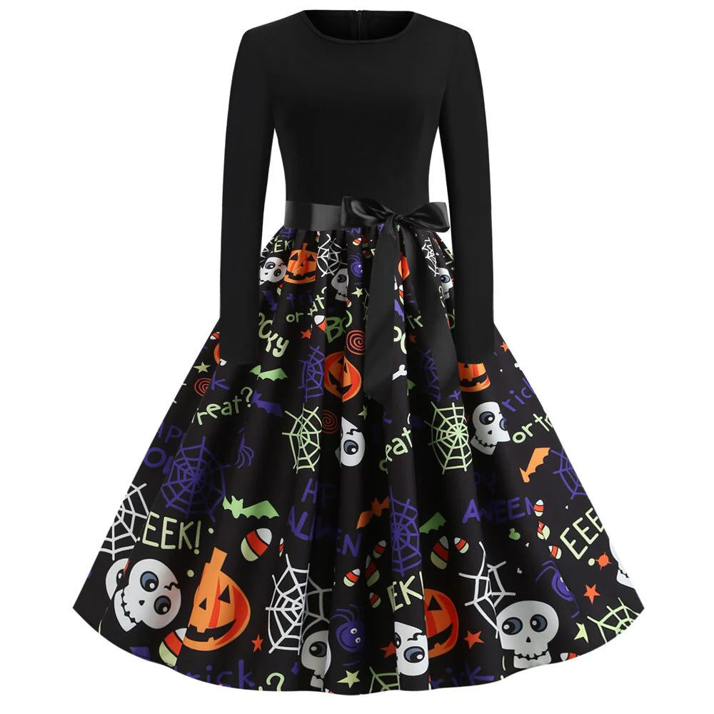Gothic Karikatur Druck Halloween Kostum | Midi - Image 11