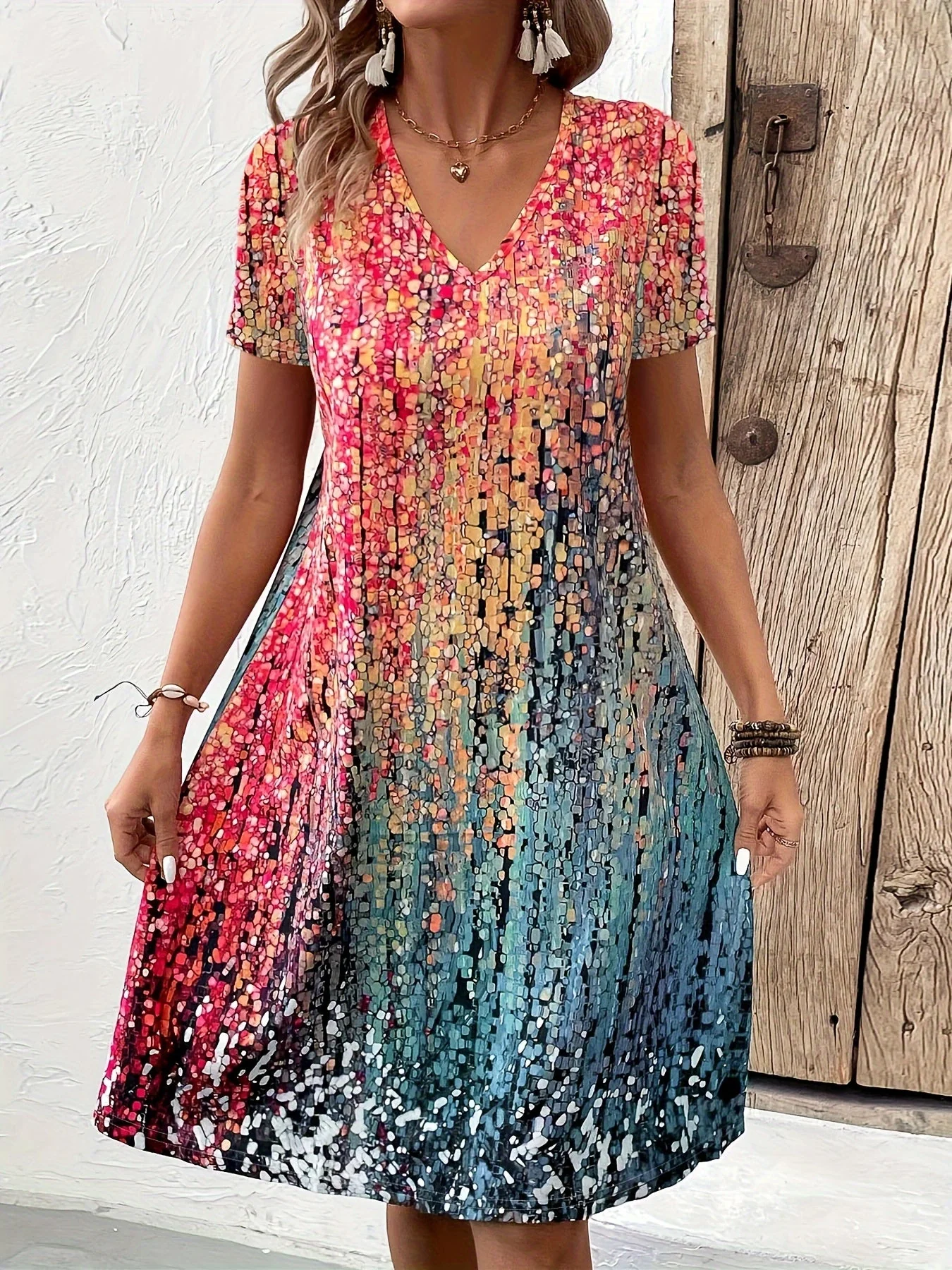 Hildalin | Stilvolles Kleid für Damen | Rot - Image 4