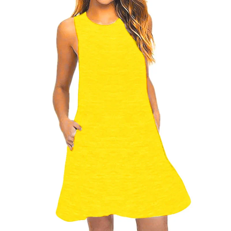 Lässiges Sommerkleid Mit Rundhalsausschnitt Für Damen | Mini - Image 4