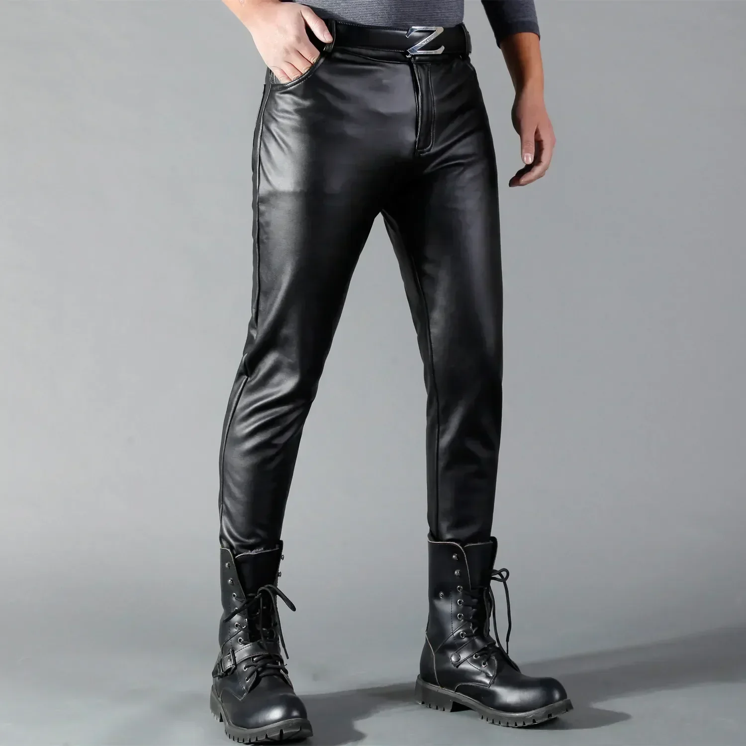 Marlenor | Herren Lässiger Motorrad Stretch Hosen | Schwarz - Image 3