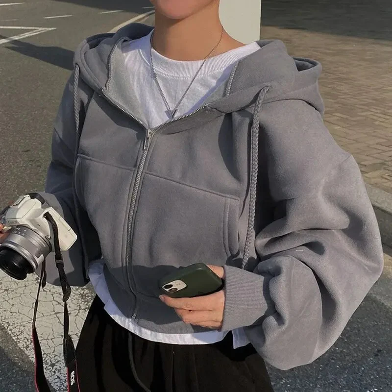 Mylah | Damen Übergroße Kapuze Kurz Jacke | Warme - Image 3