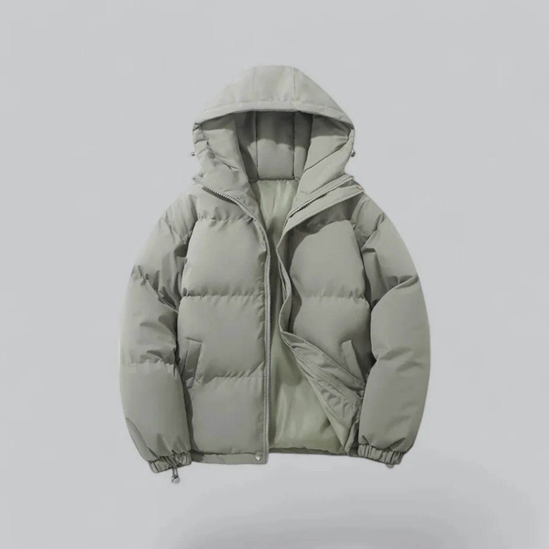 Unisex Puffer Kurze Kapuze Jacke | Reißverschluss - Image 5
