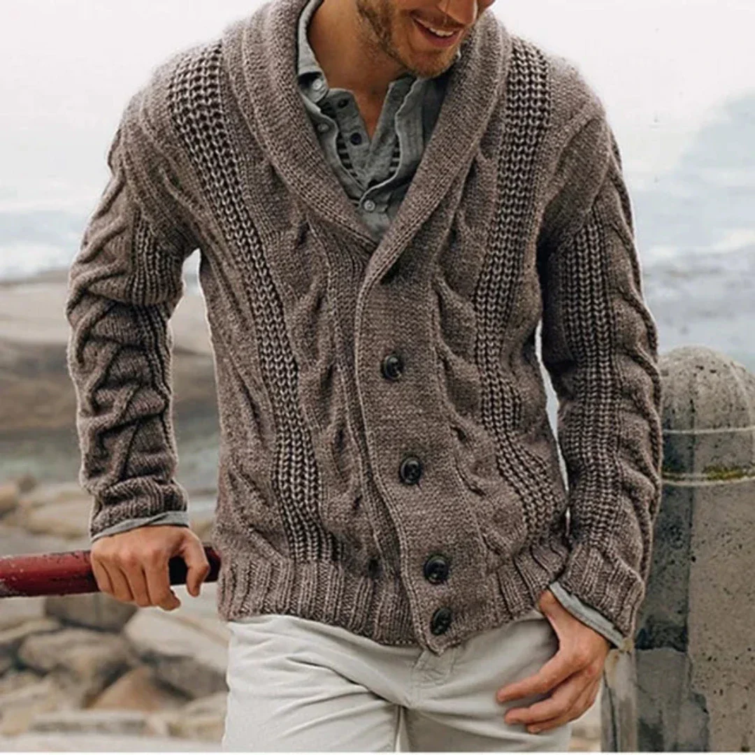 Warme Strickjacke Mit Knopfleiste Für Herren | Winter - Image 3